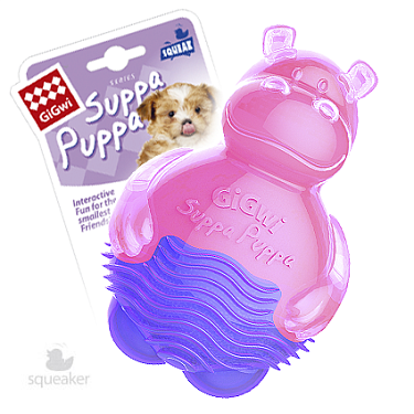 Игрушки: Игрушка для щенков Suppa Puppa "Бегемот с пищалкой"
