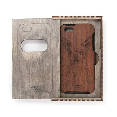 Чехол - накладка для IPhone: Чехол деревянный для iPhone 5 / 5S
