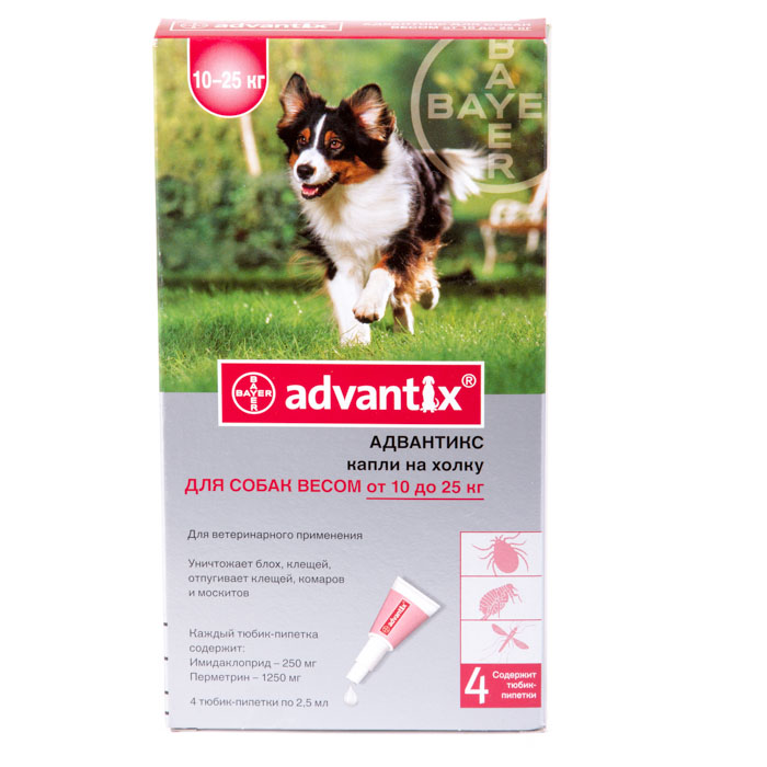 Адвантикс для собак 10-25 кг, 1 пипетка