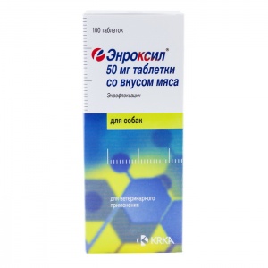 Аптека: Энроксил 50 мг, 10 таблеток