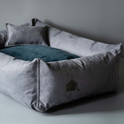 Лежак из искусственной замши B.STRONG grey