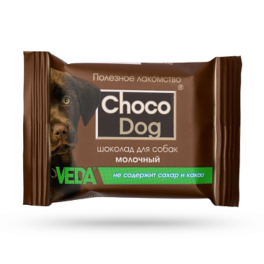 Мясные и рыбные лакомства: Шоколад молочный "CHOCO DOG" для собак, 15г