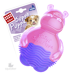 Игрушка для щенков Suppa Puppa "Бегемот с пищалкой"