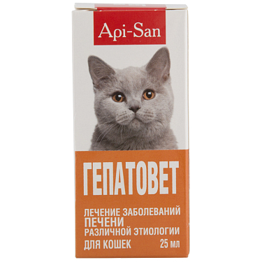 Аптека: Гепатовет для кошек суспензия, 25 мл