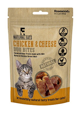 Аптека: ROSEWOOD NATURAL EATS Лакомство для кошек "Курица и сыр", 50 гр.