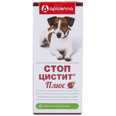 Аптека: Стоп-Цистит Плюс д/собак жевательные, 40 таб