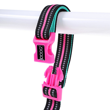 Поводки и ошейники для собак: Поводок регулируемый с фастексом на ручке "Neon Rin Tin Tin"
