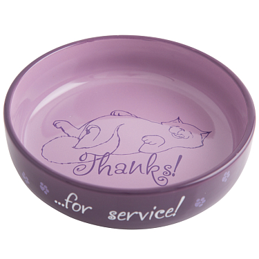 Эксклюзивная посуда для собак: Миска для кошек "Thanks!.... for service!"