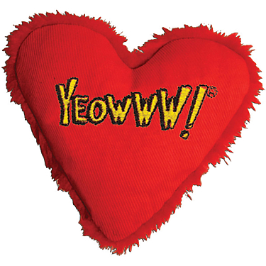 Игрушки: Игрушка для кошек мягкая с кошачьей мятой "Сердце YEOWWW"