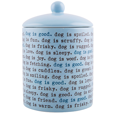 Эксклюзивная посуда для собак: Банка для лакомств "Dog is"