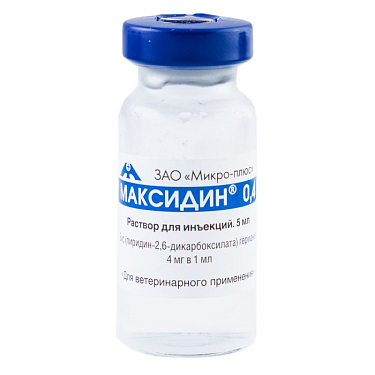 Аптека: Максидин для инъекций 0,4%, 5 мл