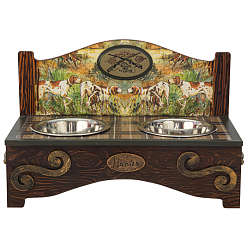 Подставка с мисками "Кафе охотник"