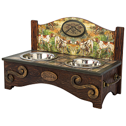 Подставка с мисками "Кафе охотник"