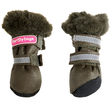 Обувь для собак: Зимние сапожки "Дубленка"