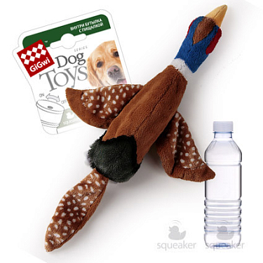 Аксессуары для собак: Игрушка "Птица с пластиковой бутылкой"