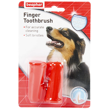 Товары для ухода за животными: Зубная щетка на палец для собак "Beaphar Finger Toothbrush"